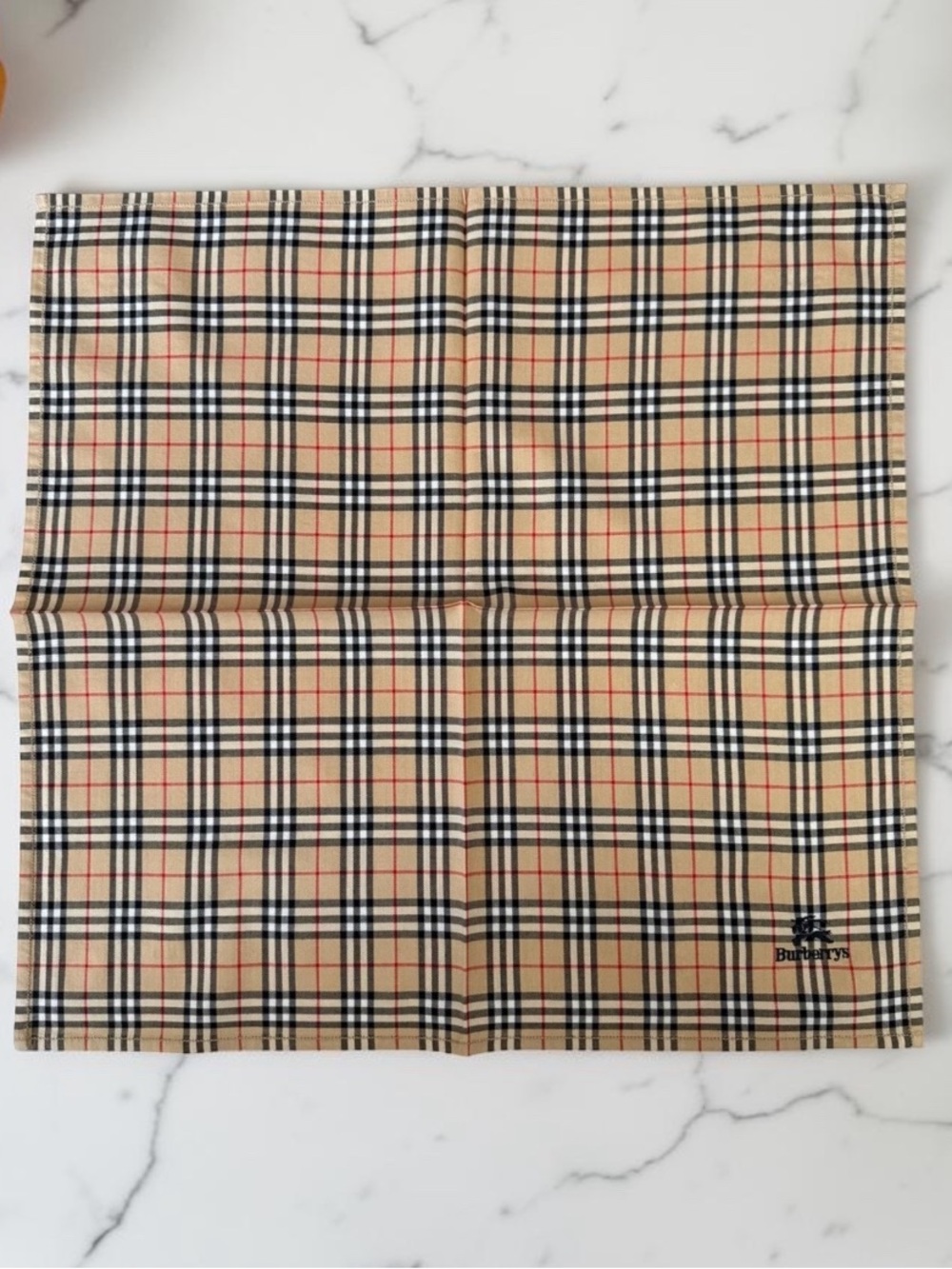 Burberry Vintage Nova Check Silk Cotton Bandana Scarf Neckerchief Handkerchief